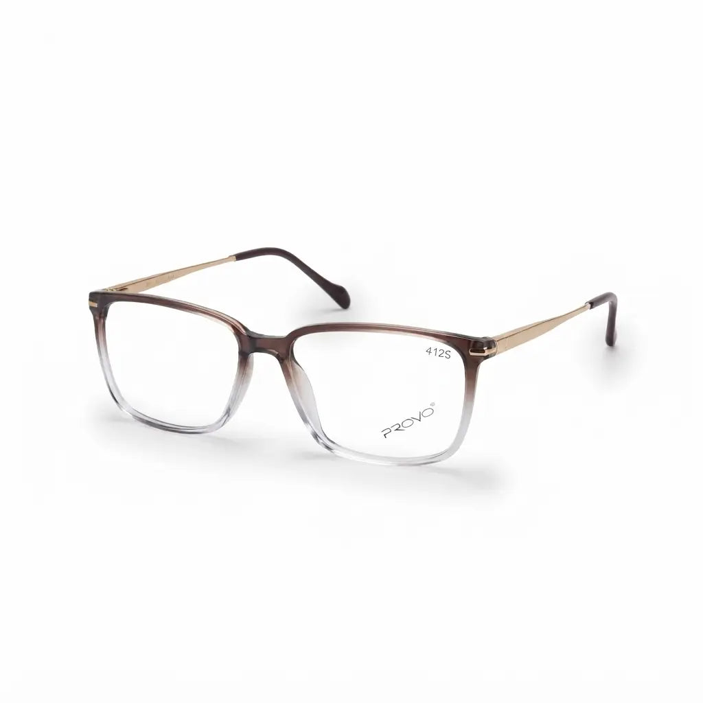 Provo Brown Gradient Square Eyeglasses
