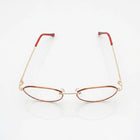 SPE-9002 Gold and Red Round Eyeglasses