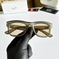 RB-0502S Matte Grey-Brown Wayfarer Sunglasses