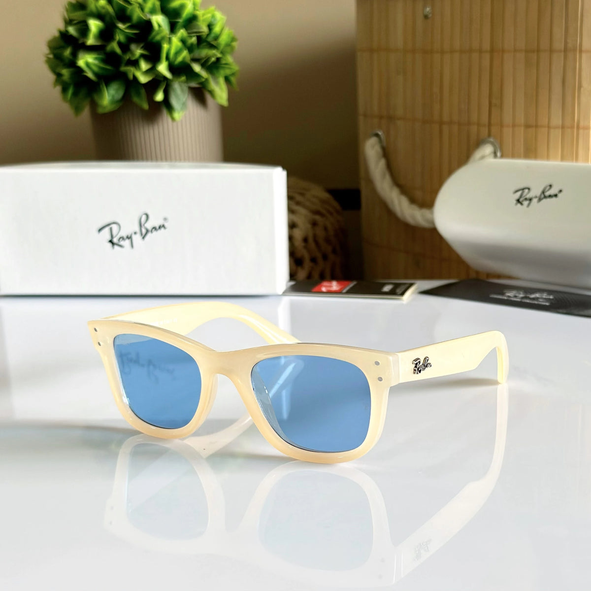 RB-0502S Beige Wayfarer Sunglasses Collection