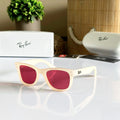 RB-0502S Beige Wayfarer Sunglasses - Red Lenses