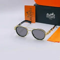Hermès Double Bridge Aviator Sunglasses - Gold / Dark Grey