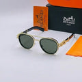 Hermès Double Bridge Aviator Sunglasses - Gold / Dark Green