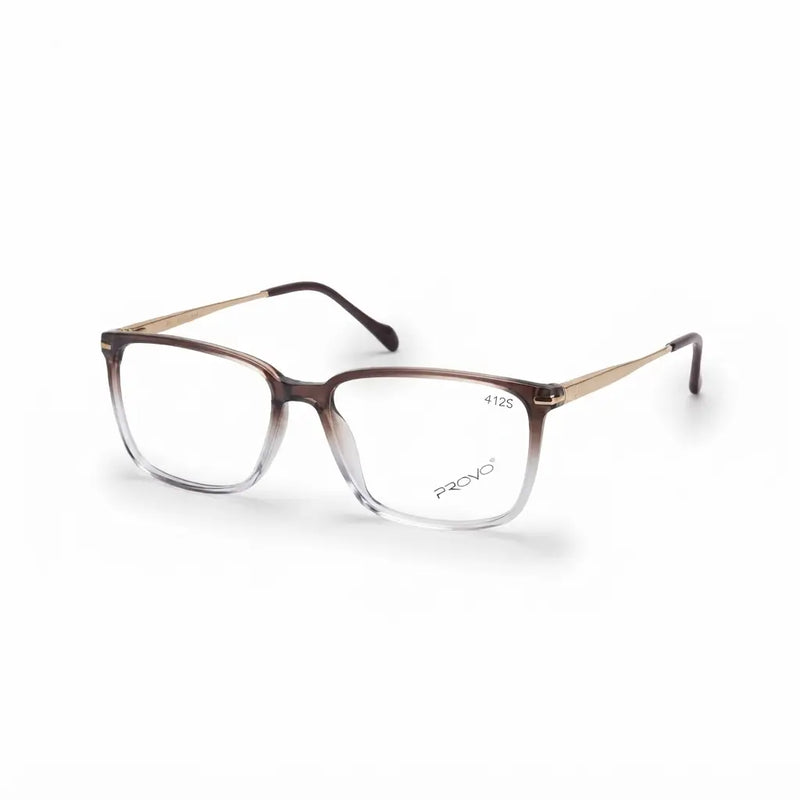 Provo Brown Gradient Square Eyeglasses