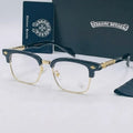 Spexxo Sculpted Clubmaster Eyeglasses - Black / Gold