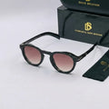 Eyewear by David Beckham Round Sunglasses - Black / Brown Gradient