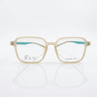 Spexxo Matte Beige & Teal Square Eyeglasses