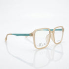 Spexxo Matte Beige & Teal Square Eyeglasses