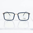 Spexxo Matte Navy & Gunmetal Square Combination Eyeglasses
