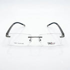 Spexxo Rimless Gunmetal & Blue Rectangular Eyeglasses