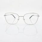 Spexxo Silver Metal Square Eyeglasses with Crystal Temple Accents