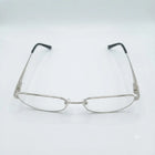 Spexxo Silver Metal Square Eyeglasses with Crystal Temple Accents