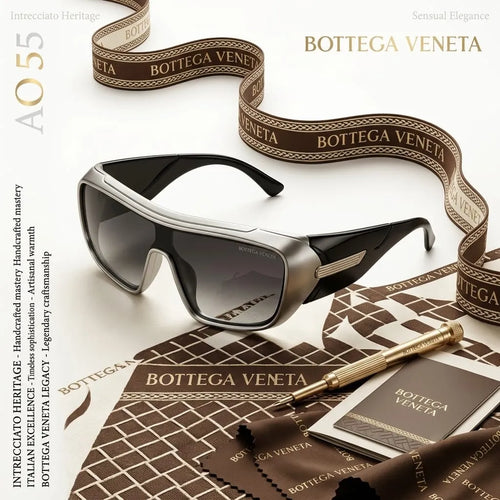 Bottega Veneta Bold Visor Shield Sunglasses