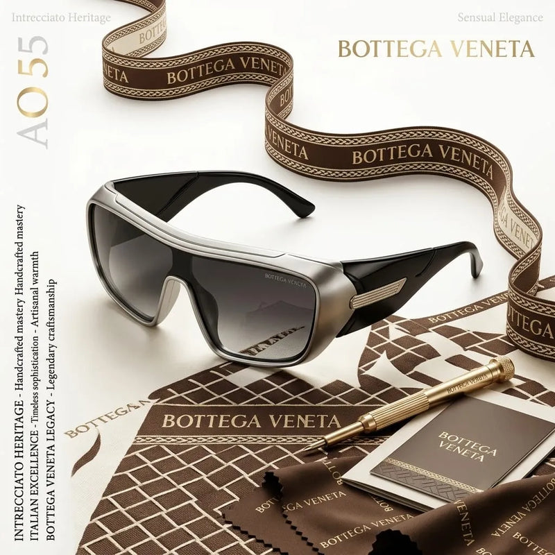 Bottega Veneta Bold Visor Shield Sunglasses