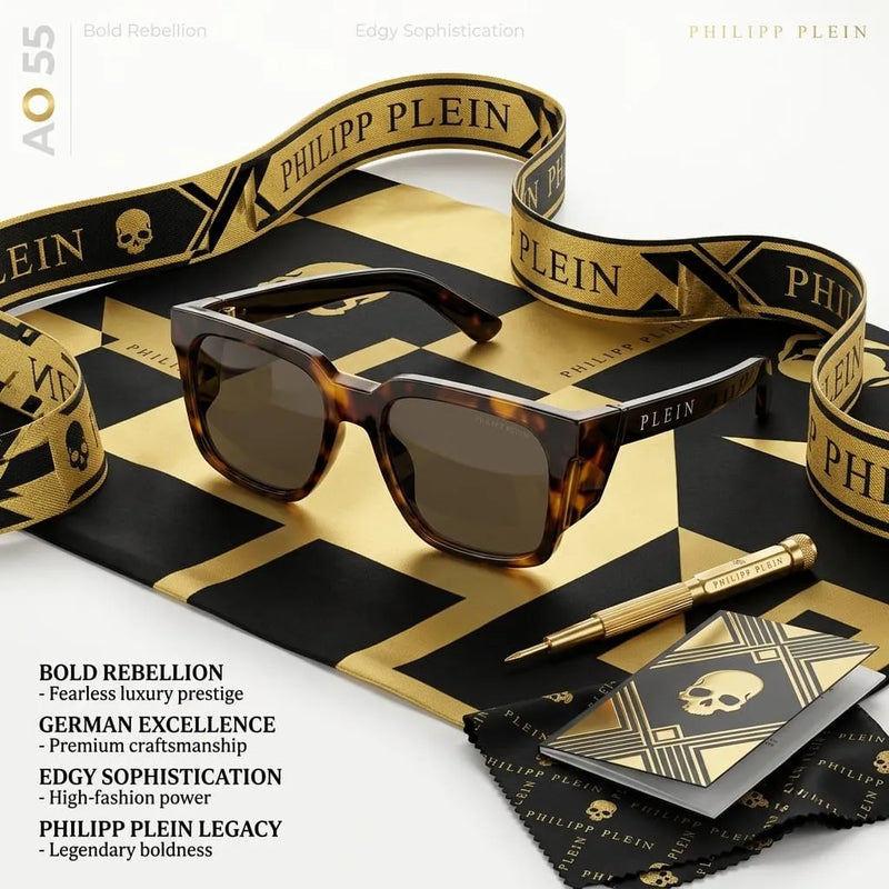Philipp Plein Bold Acetate Square Sunglasses
