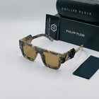 Philipp Plein Hexagon Monogram Bold Square Sunglasses