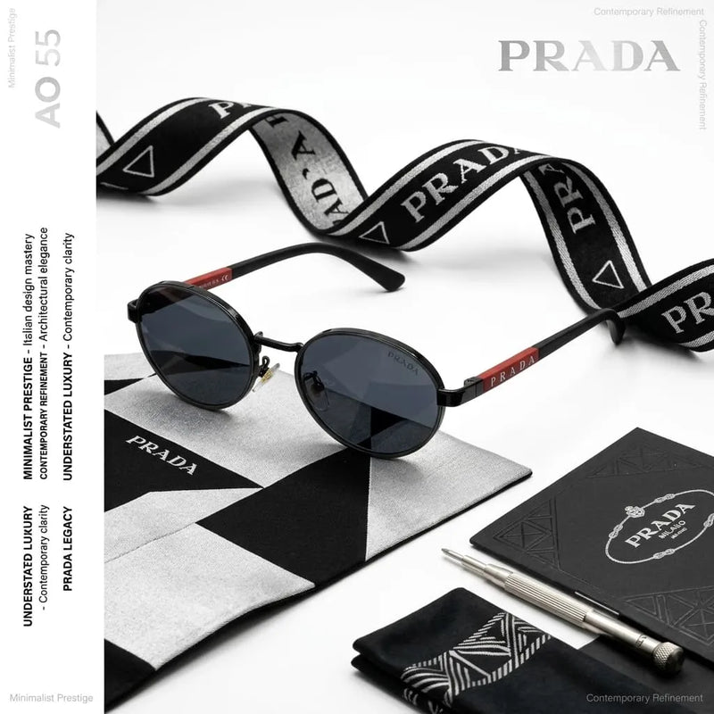 Prada Minimalist Prestige Round Sunglasses