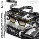 Chrome Hearts Edgy Prestige Square Sunglasses