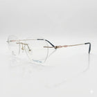 Geometric Rimless Titanium Eyeglasses