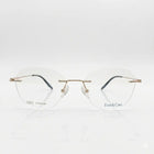 Geometric Rimless Titanium Eyeglasses